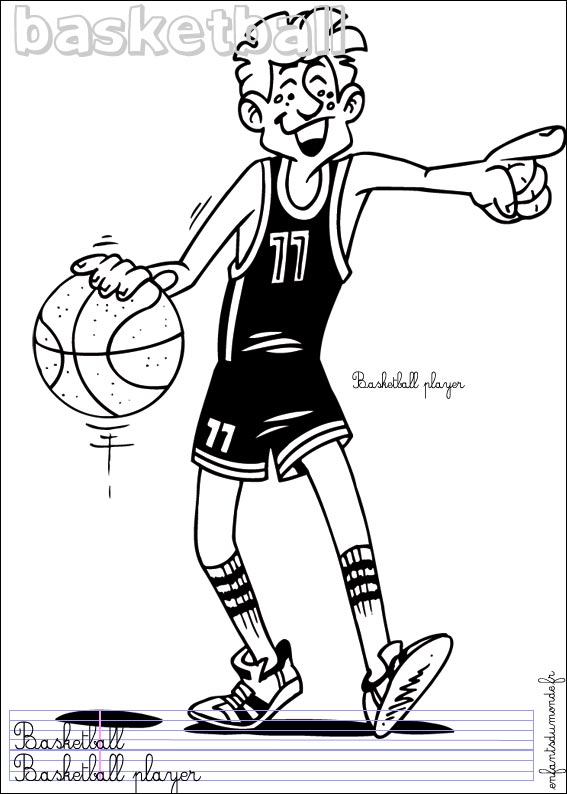 coloriage basket 3
